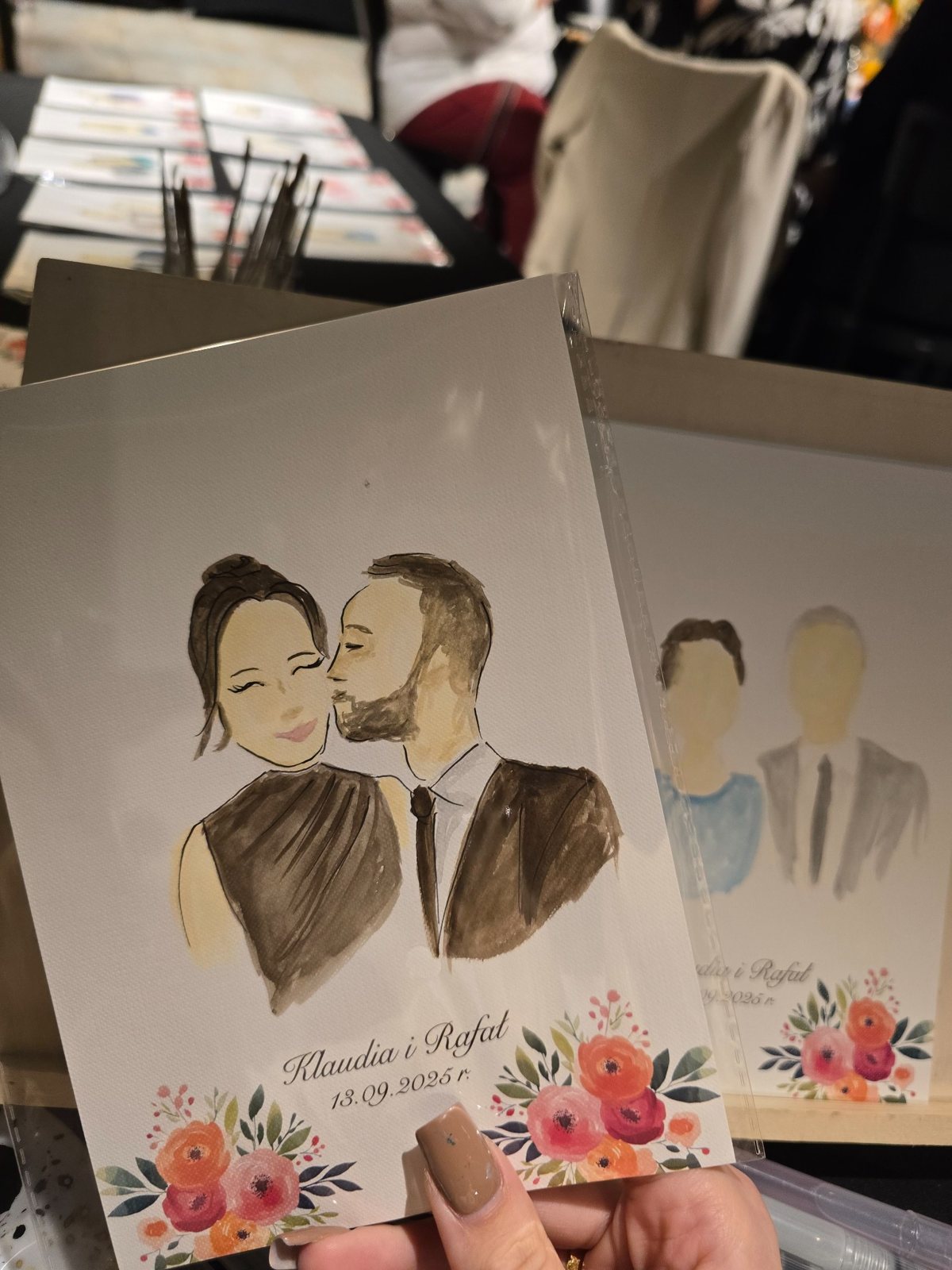 Live painting na weselu — portret 4