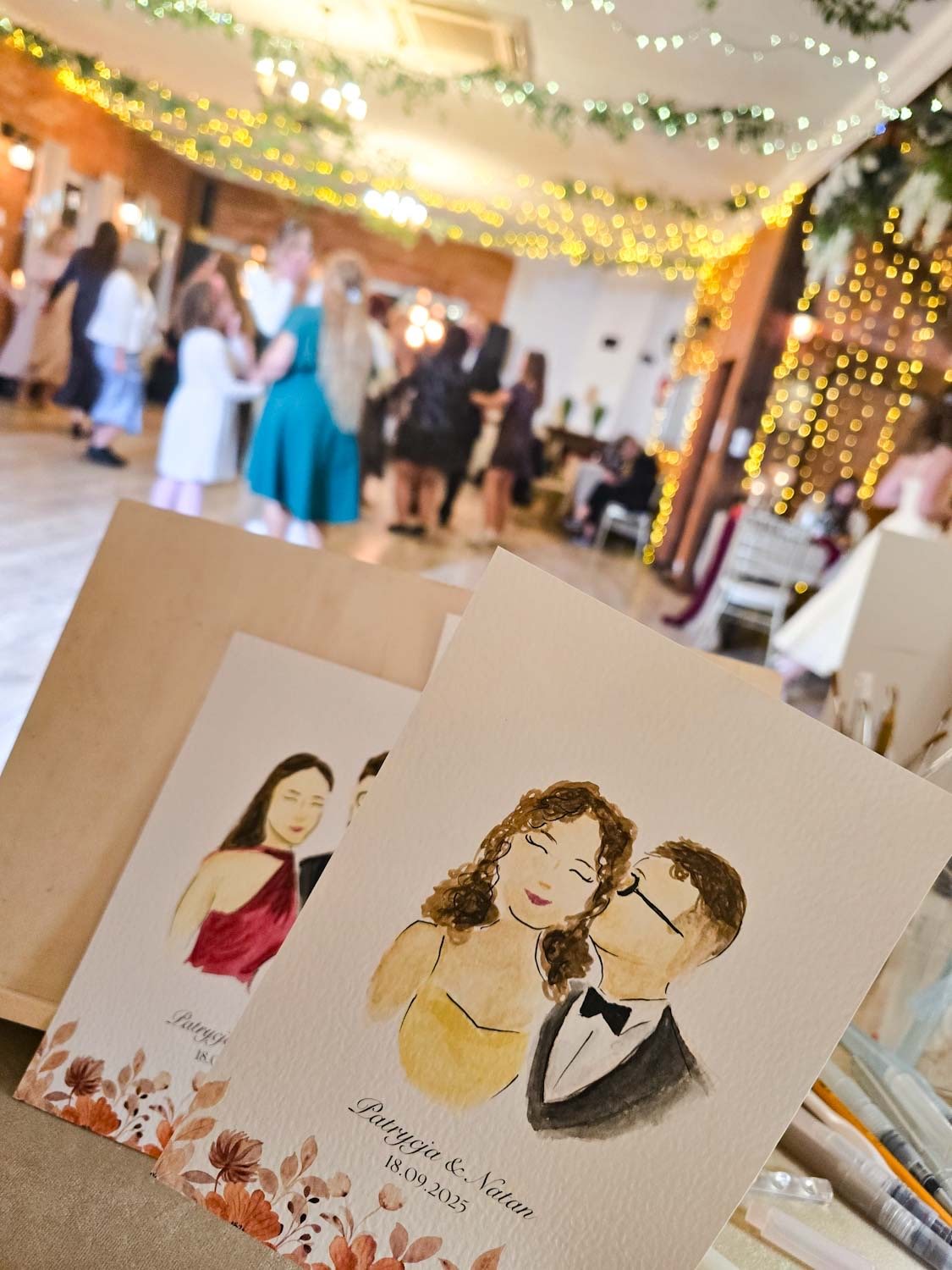 Live painting na weselu — portret 15